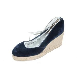 Tory Burch espadrilles velvet shoes strappy women's sz 9.5